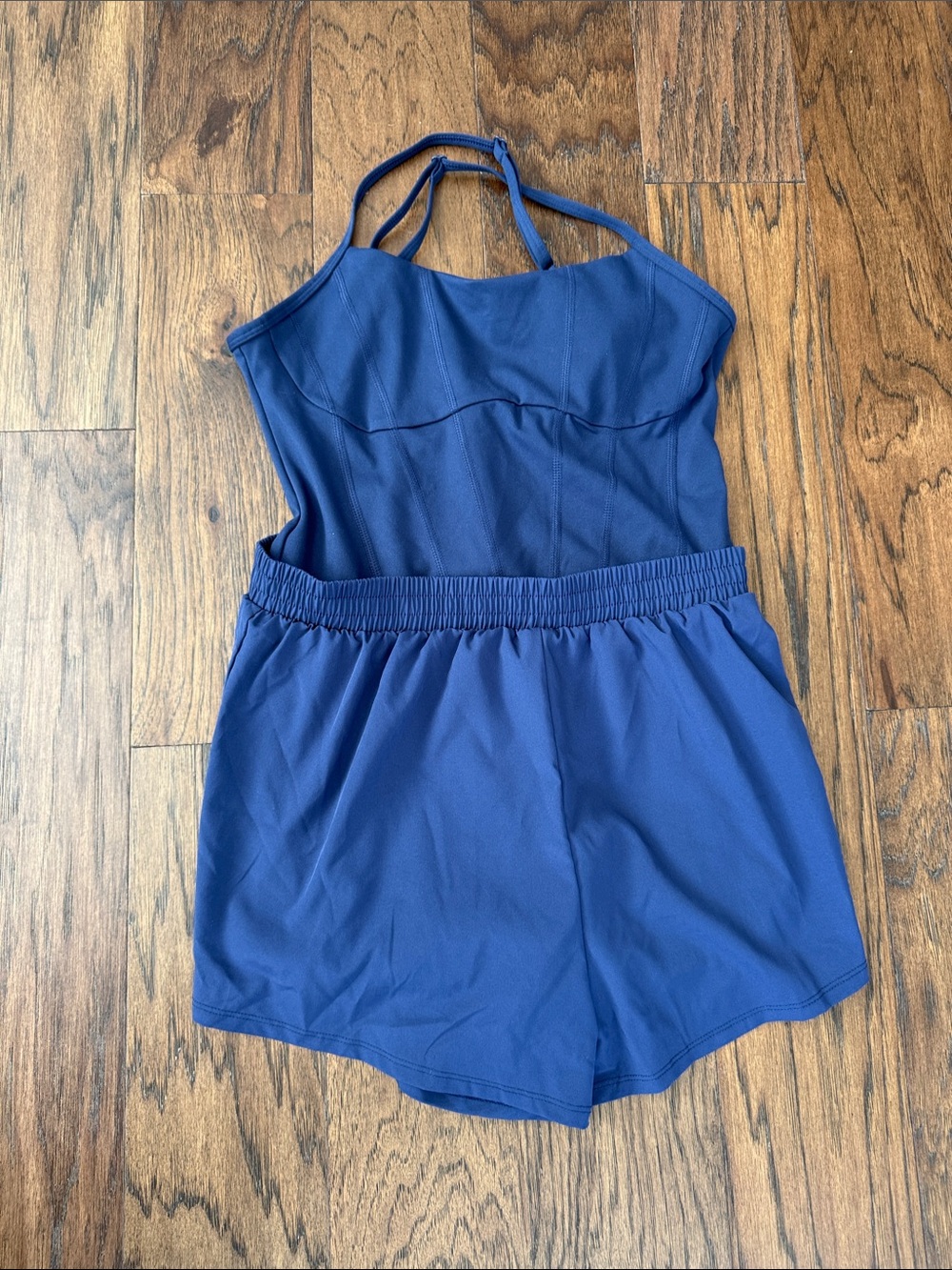 Women’s VS Pink Navy Blue Active Shorts Romper